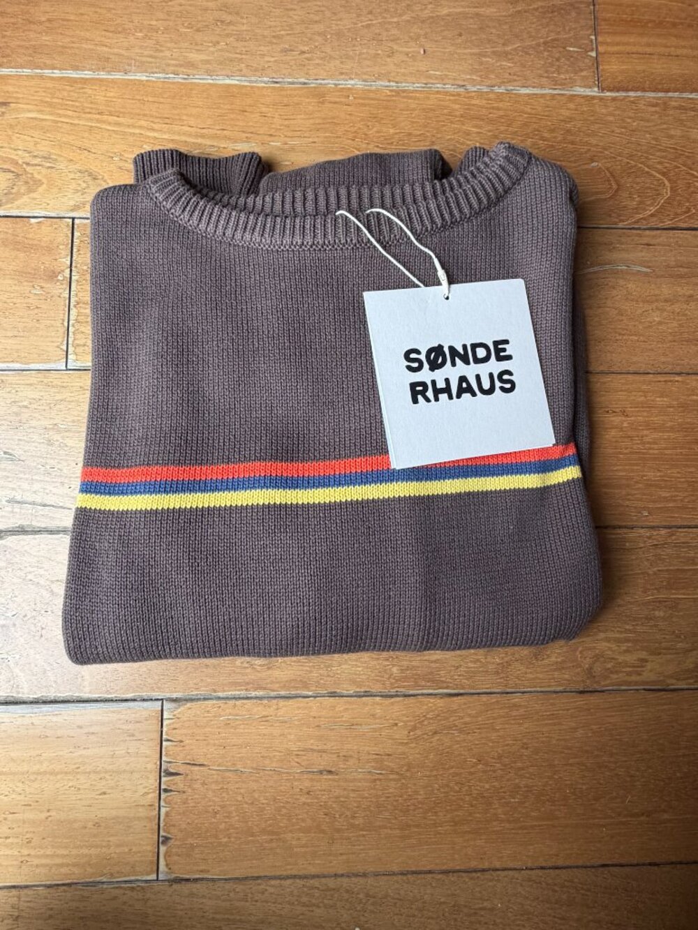 Sonderhaus "I Can't Believe It's Not Vintage" Crewneck / Athletic Stripe / S - Picture 2 of 4